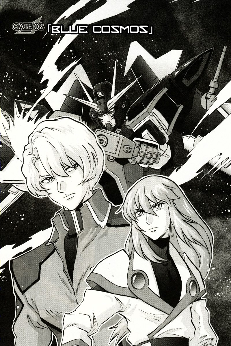 Kidou Senshi Gundam Seed C.E.73 Delta Astray Chapter 2 page 1 - Chapter 2 : Gate.02 - Blue Cosmos