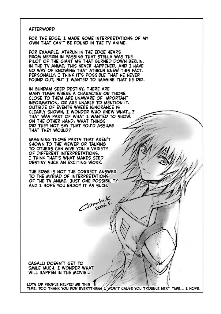 Kidou Senshi Gundam SEED Destiny the Edge Chapter 15.5 page 20 - Chapter 15.5: Special Edition: Sisters