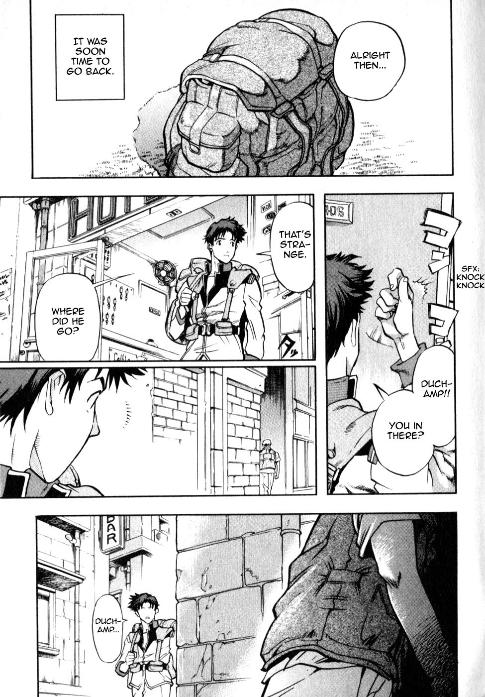 Kidou Senshi Gundam Senki: Lost War Chronicles Chapter 0.1 page 14 - Chapter 0.1: OPERATION 0 side A: Matt Healy - At the outbreak of War -