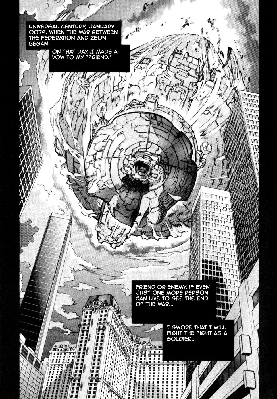 Kidou Senshi Gundam Senki: Lost War Chronicles Chapter 0.1 page 3 - Chapter 0.1: OPERATION 0 side A: Matt Healy - At the outbreak of War -
