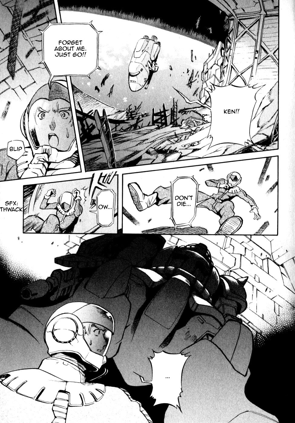Kidou Senshi Gundam Senki: Lost War Chronicles Chapter 0.2 page 14 - Chapter 0.2: OPERATION 0 side B: Ken Bederstadt - At the outbreak of War -