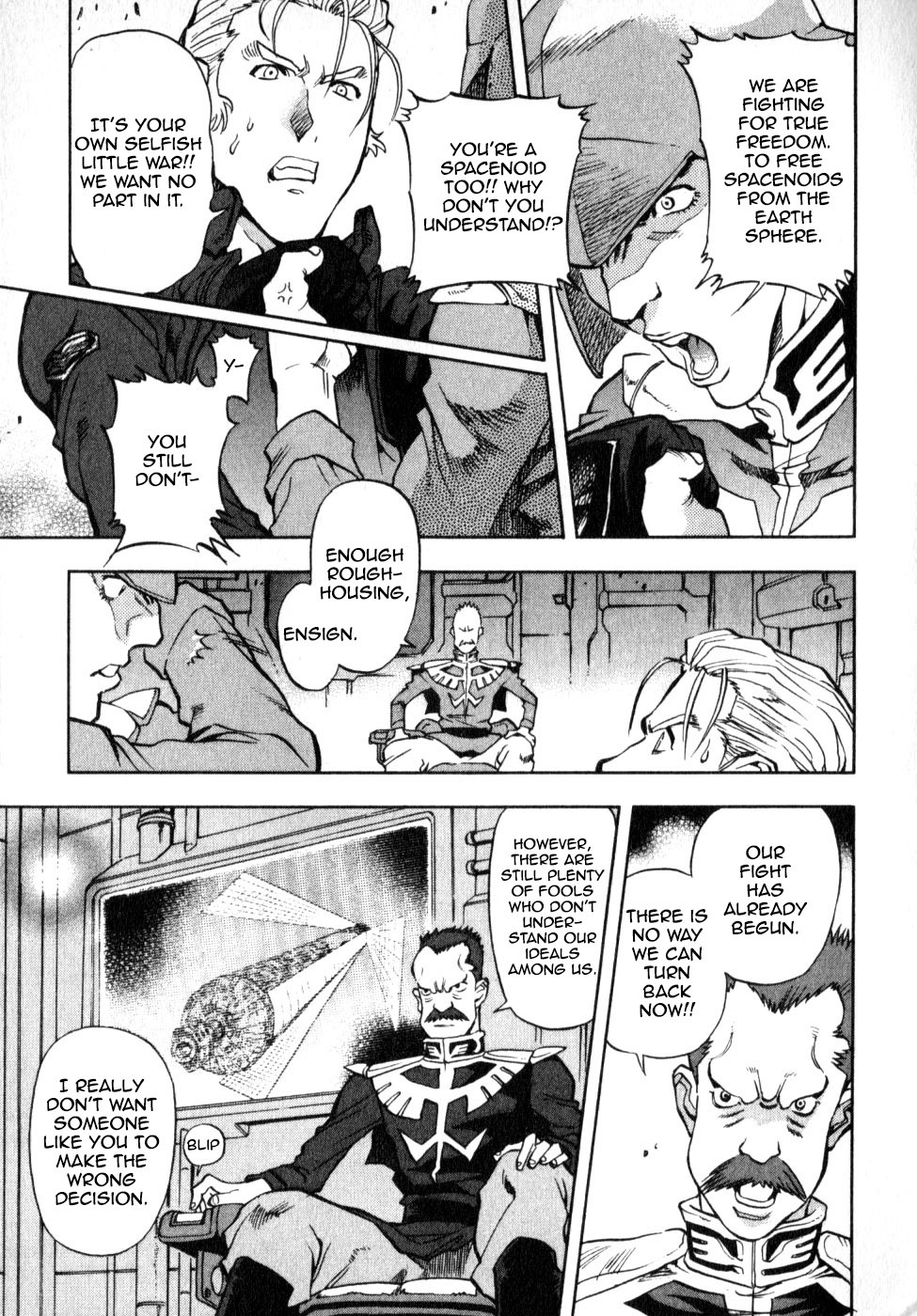 Kidou Senshi Gundam Senki: Lost War Chronicles Chapter 0.2 page 7 - Chapter 0.2: OPERATION 0 side B: Ken Bederstadt - At the outbreak of War -
