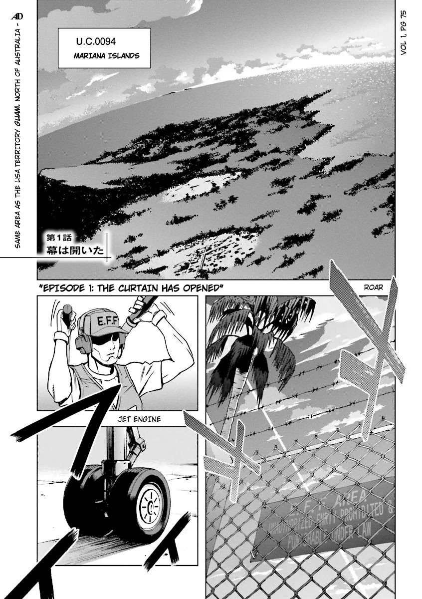 Kidou Senshi Gundam U.C. 0094 - Across The Sky Chapter 1 page 1 - Chapter 1: The Curtain Opens