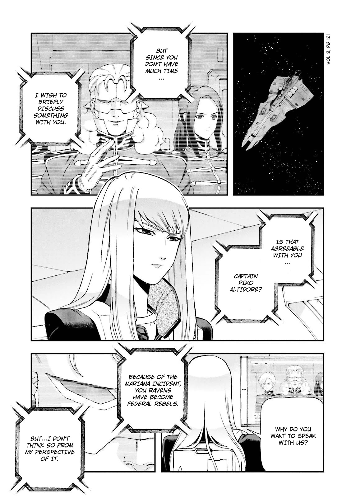 Kidou Senshi Gundam U.C. 0094 - Across The Sky Chapter 11 page 6 - Chapter 11: The Colours Are Different