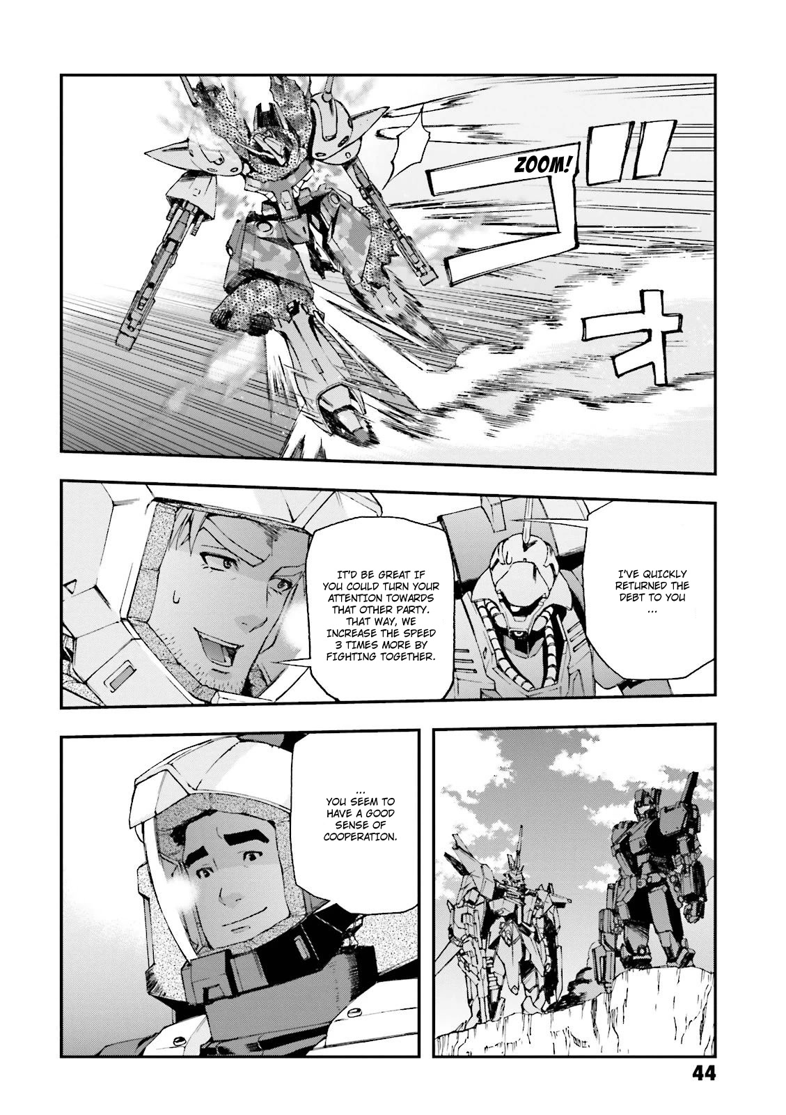 Kidou Senshi Gundam U.C. 0094 - Across The Sky Chapter 13 page 44 - Chapter 13: Blue Flames Intertwine