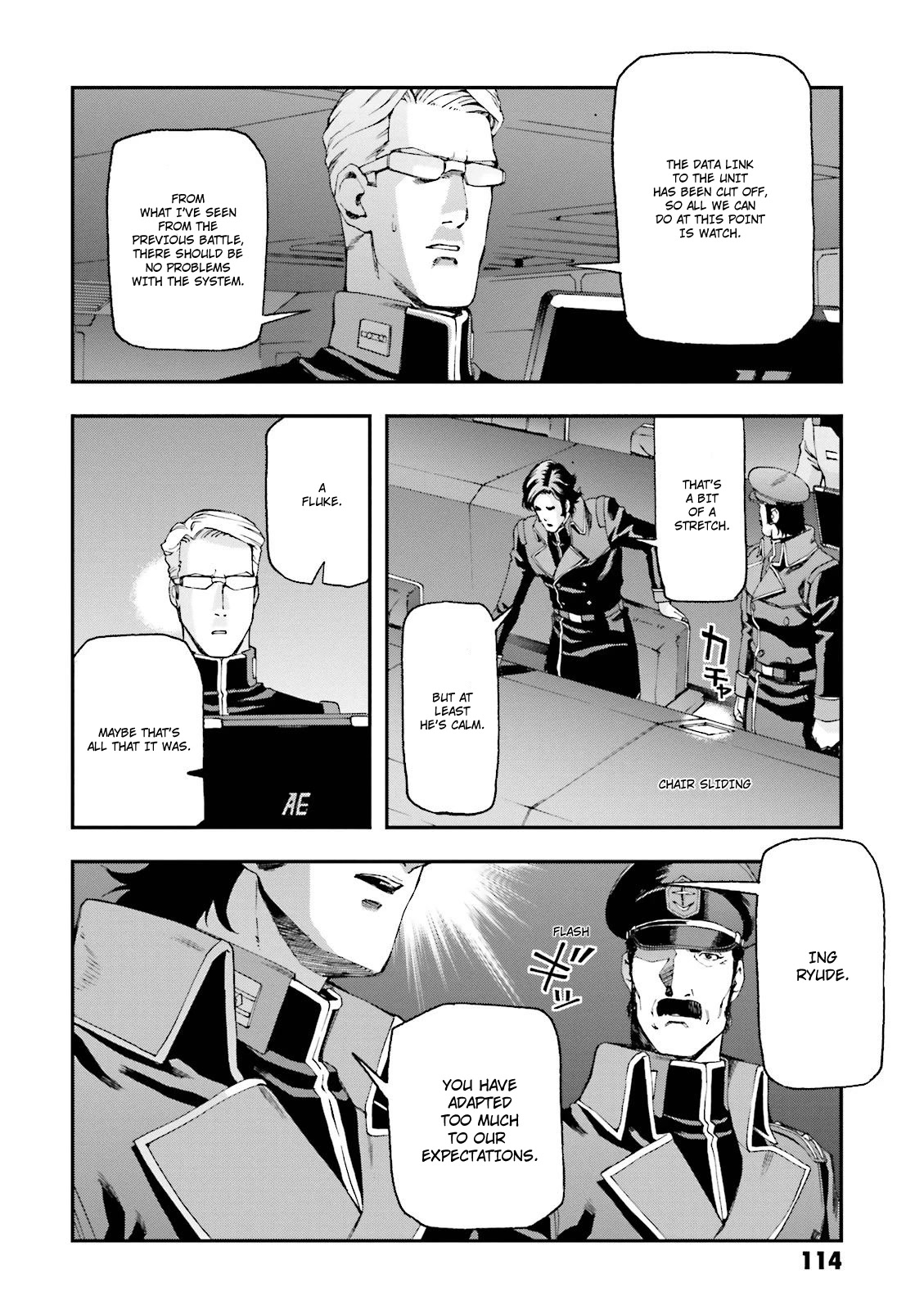 Kidou Senshi Gundam U.C. 0094 - Across The Sky Chapter 15 page 12 - Chapter 15: Something That Soars, Something That Crawls.