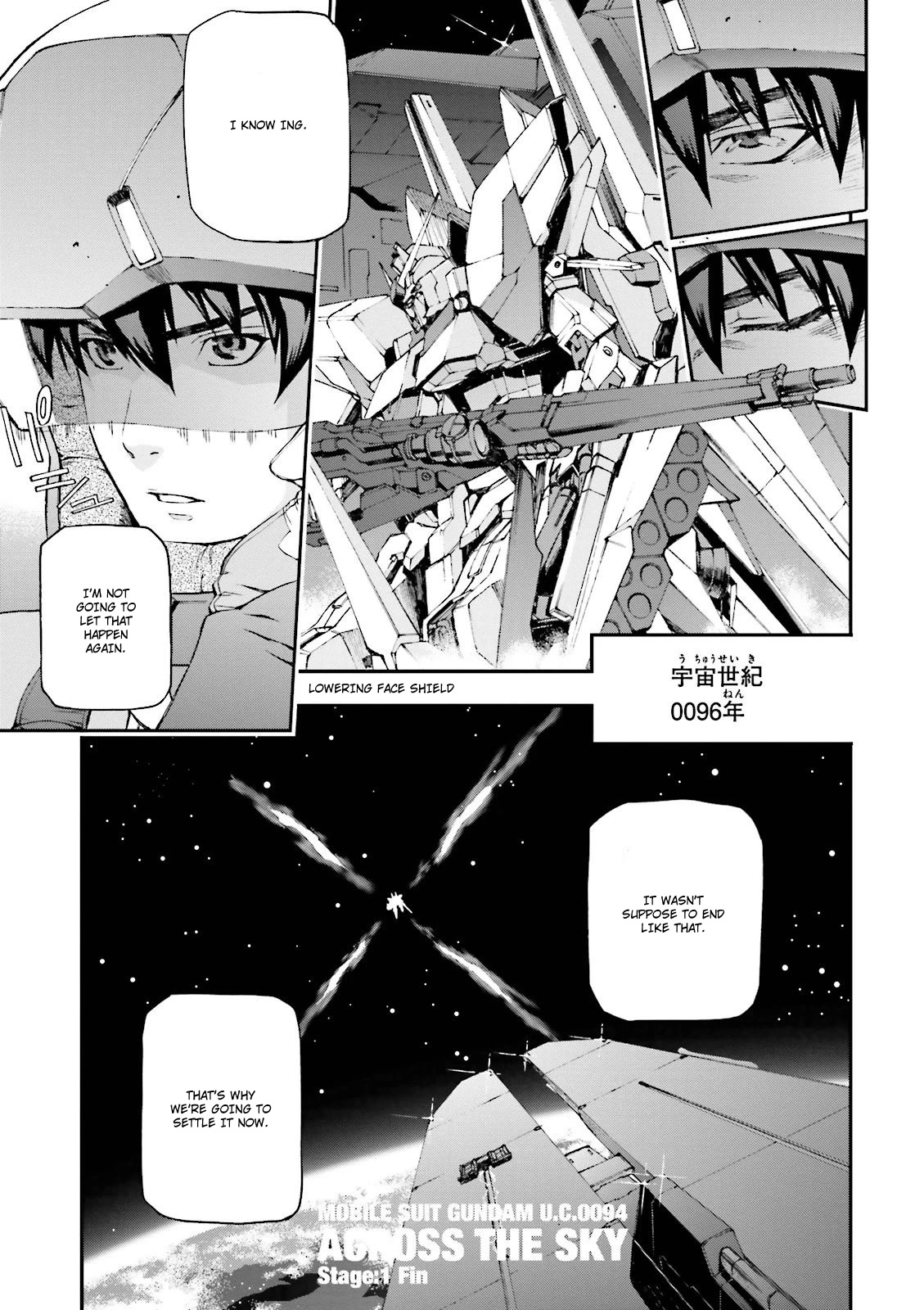 Kidou Senshi Gundam U.C. 0094 - Across The Sky Chapter 16 page 34 - Chapter 16: Ryude Departs [END]