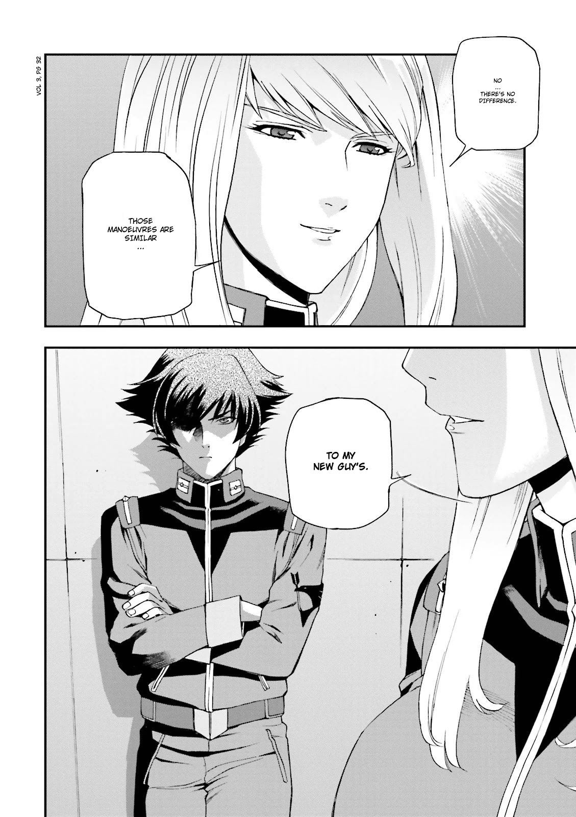Kidou Senshi Gundam U.C. 0094 - Across The Sky Chapter 8 page 31 - Chapter 8: The Sound of Sleeves Rubbing