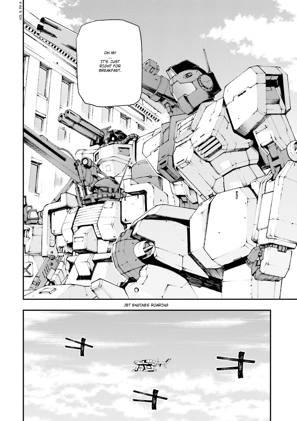 Kidou Senshi Gundam U.C. 0094 - Across The Sky Chapter 8 page 8 - Chapter 8: The Sound of Sleeves Rubbing