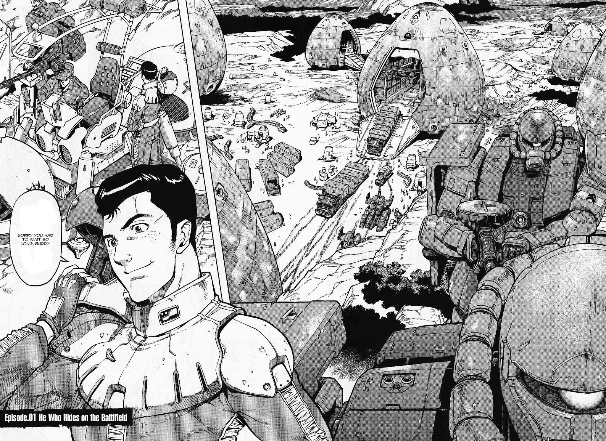 Kidou Senshi Gundam U.C. Hard Graph - Tetsu no Kanba Chapter 1 page 8 - Chapter 1: He Who Rides on the Battlefield
