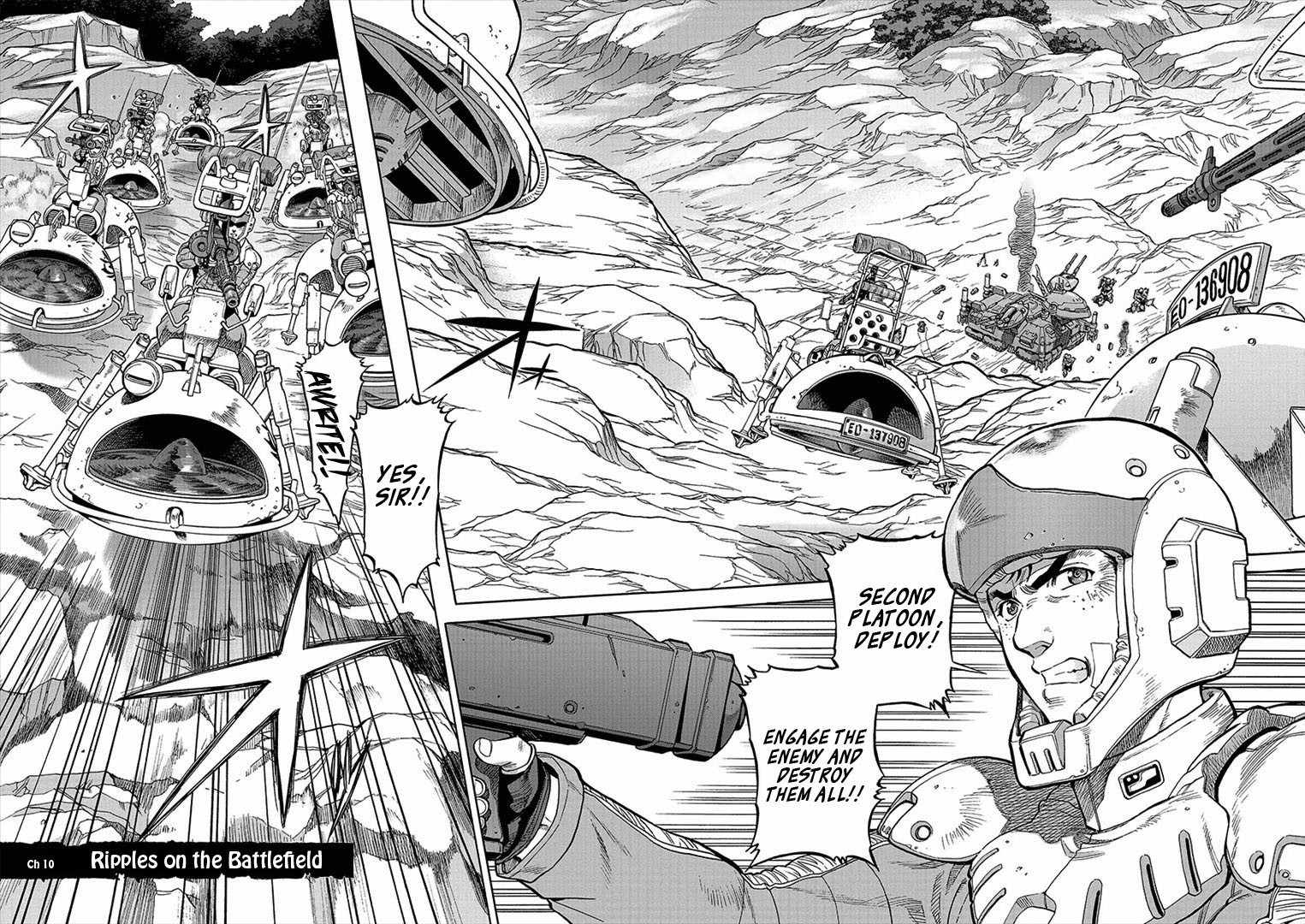 Kidou Senshi Gundam U.C. Hard Graph - Tetsu no Kanba Chapter 10 page 2 - Chapter 10: Ripples of the Battlefield