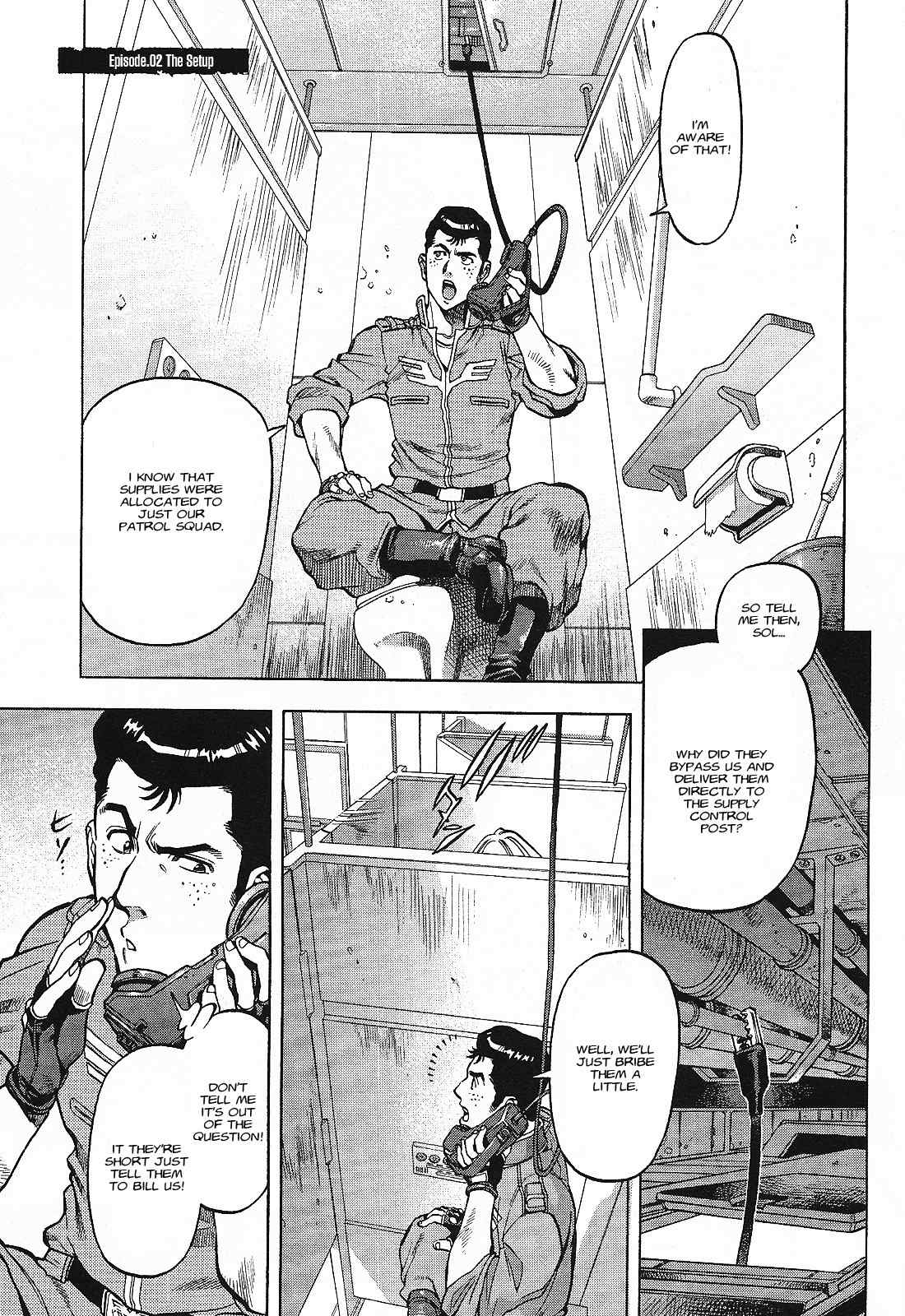 Kidou Senshi Gundam U.C. Hard Graph - Tetsu no Kanba Chapter 2 page 2 - Chapter 2: The Set-up