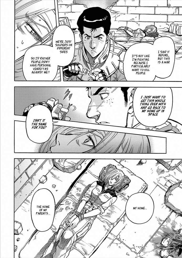Kidou Senshi Gundam U.C. Hard Graph - Tetsu no Kanba Chapter 6 page 14 - Chapter 6: An Empty Blazing Reminiscences