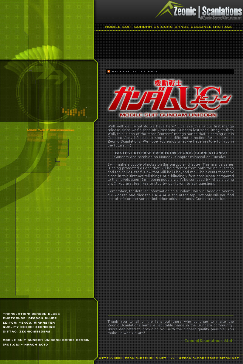 Kidou Senshi Gundam UC: Bande Dessinee Chapter 2 page 46 - Chapter 2: Day of the Unicorn - Act.002