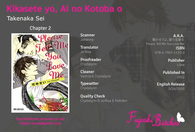 Kikasete yo, Ai no Kotoba o Chapter 2 page 1 - Chapter 2