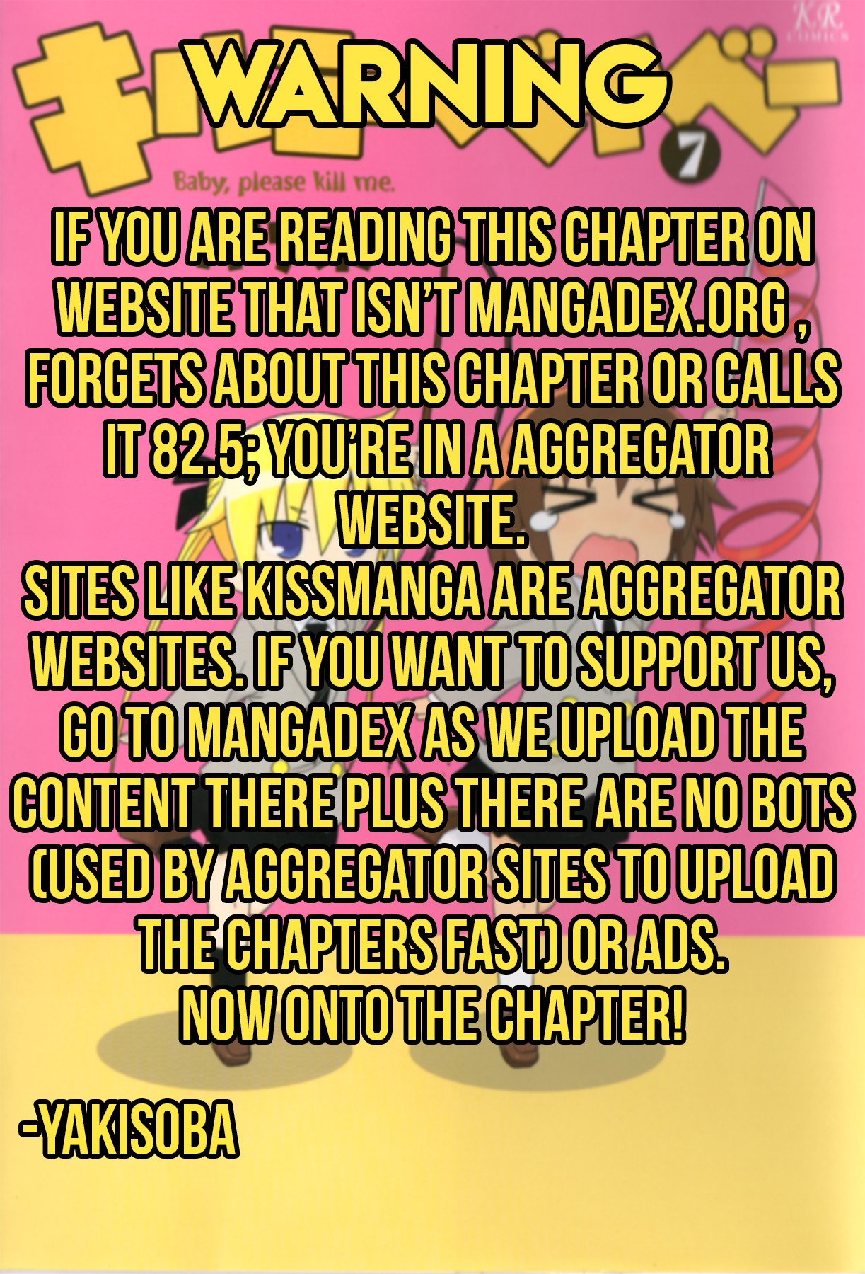 Kill Me Baby Chapter 80.5 page 1 - Chapter 80.5: Volume 7 Prologue: The Wonderful Wizard of Kill