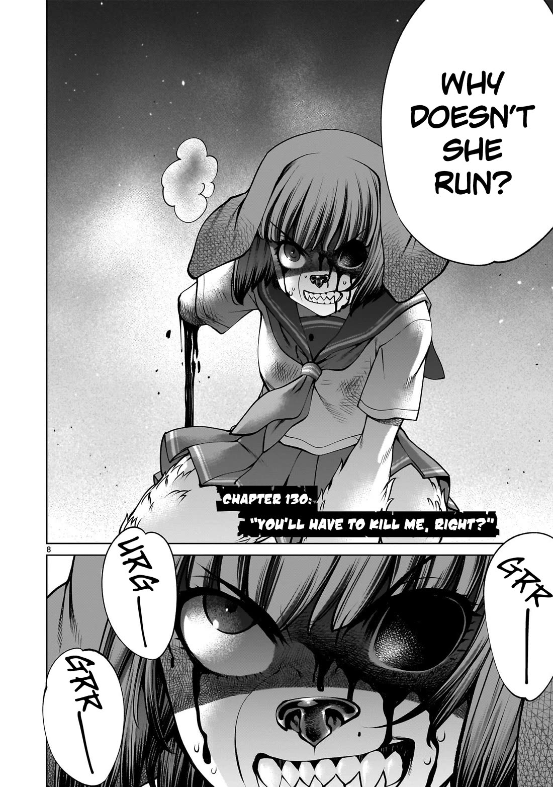 Killing Bites Chapter 130 page 8 - Chapter 130: "You'll Have to Kill Me, Right?"