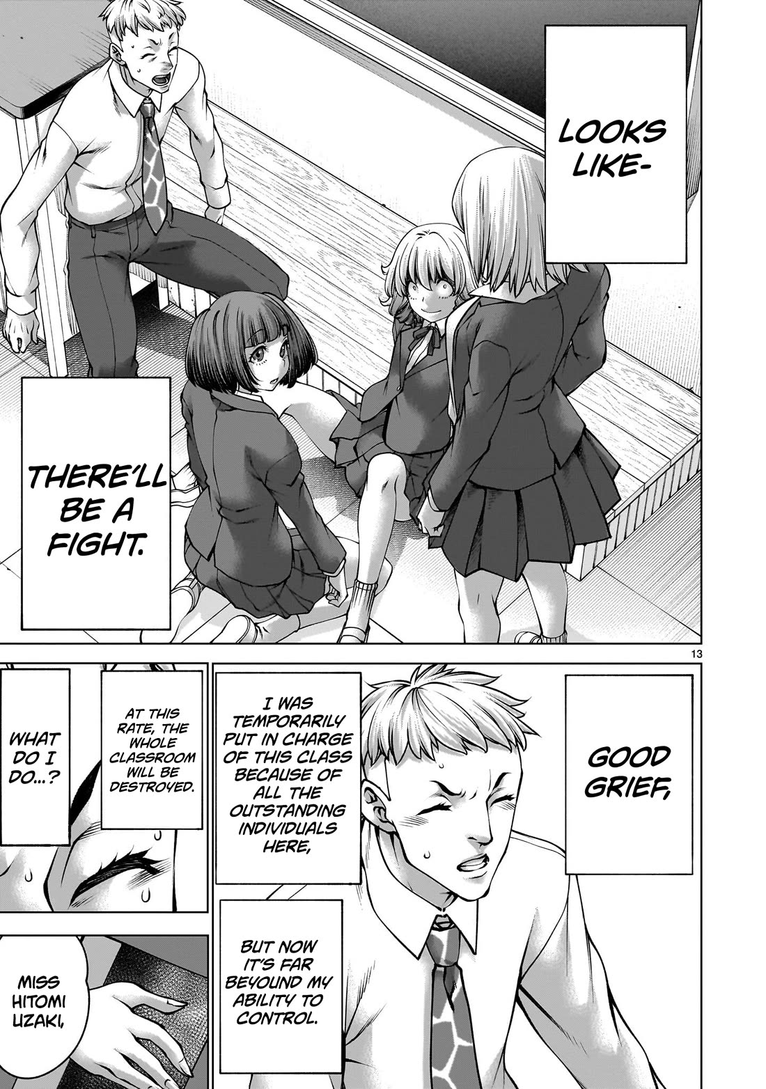 Killing Bites Chapter 138 page 12 - Chapter 138: "At This Rate, the Whole Classroom Will Be Destroyed"