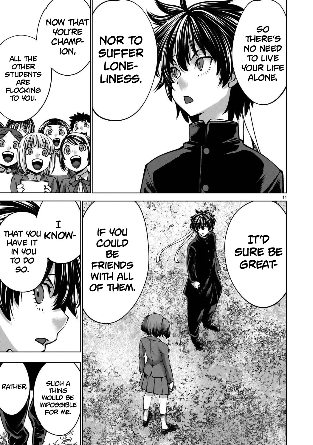 Killing Bites Chapter 141 page 11 - Chapter 141: "I Always Wanted to Make 100 Friends"