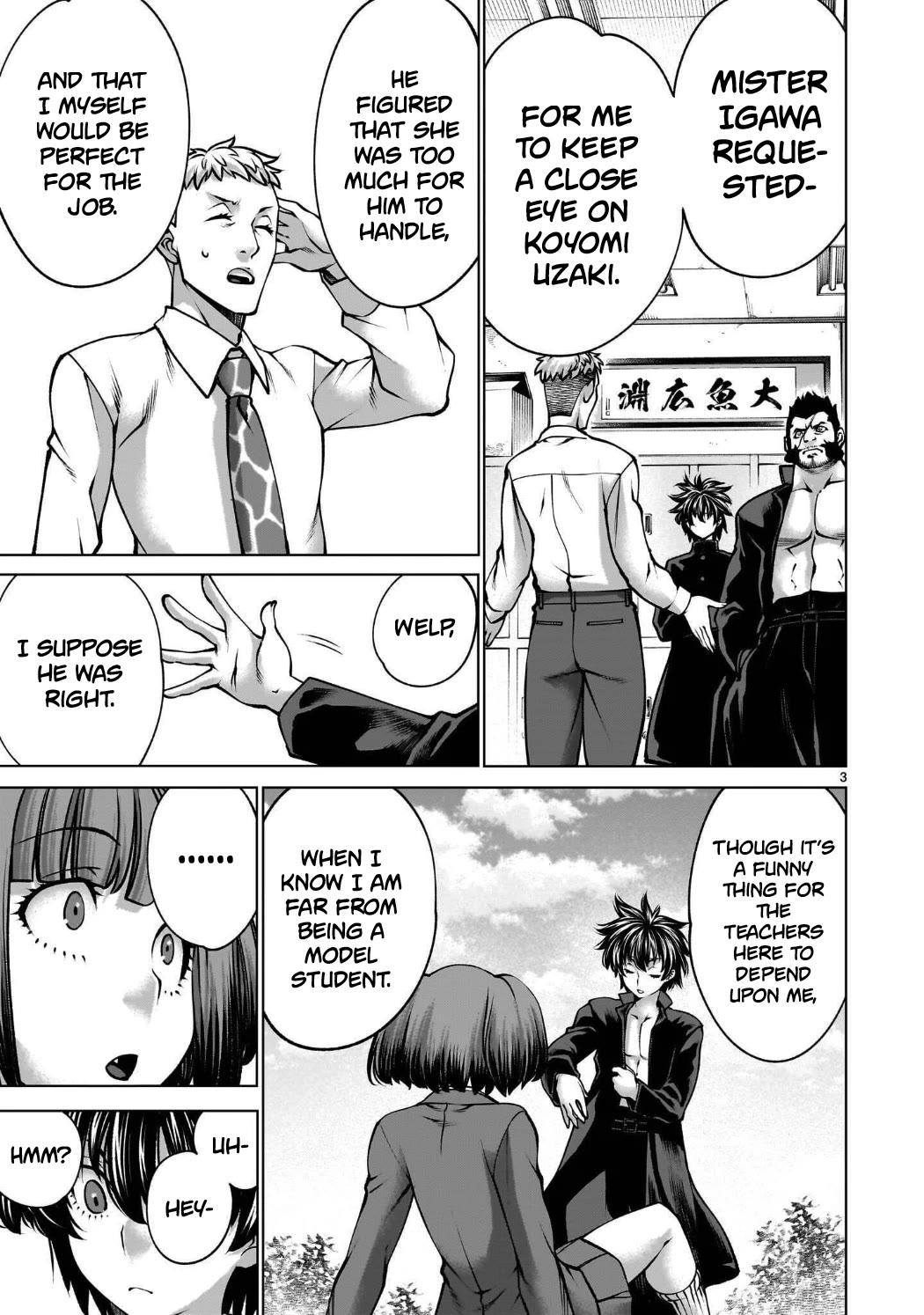 Killing Bites Chapter 141 page 3 - Chapter 141: "I Always Wanted to Make 100 Friends"