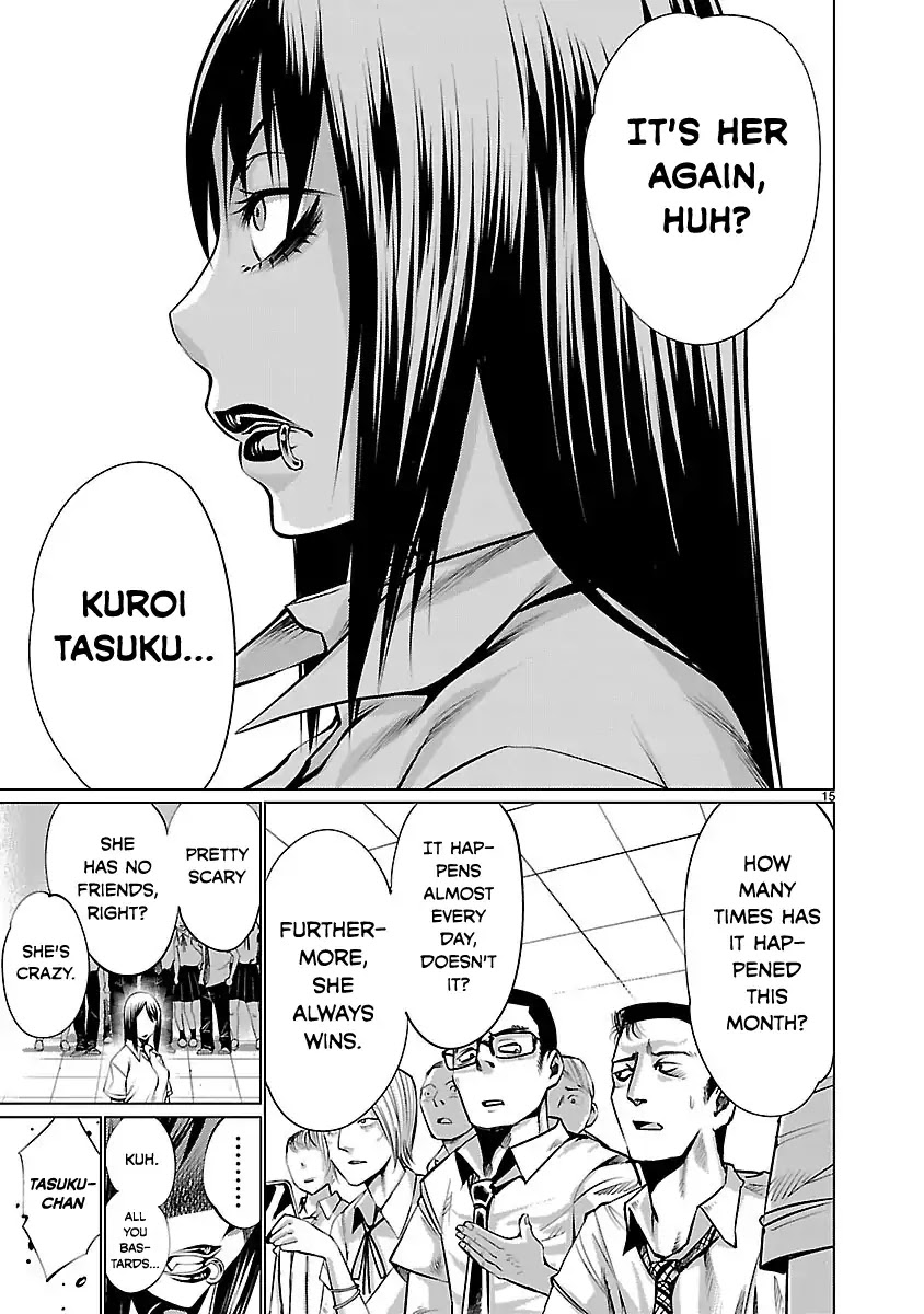 Killing Bites Chapter 34 page 14 - Chapter 34: "Please, Turn A Blind Eye On Tasuku-Chan"