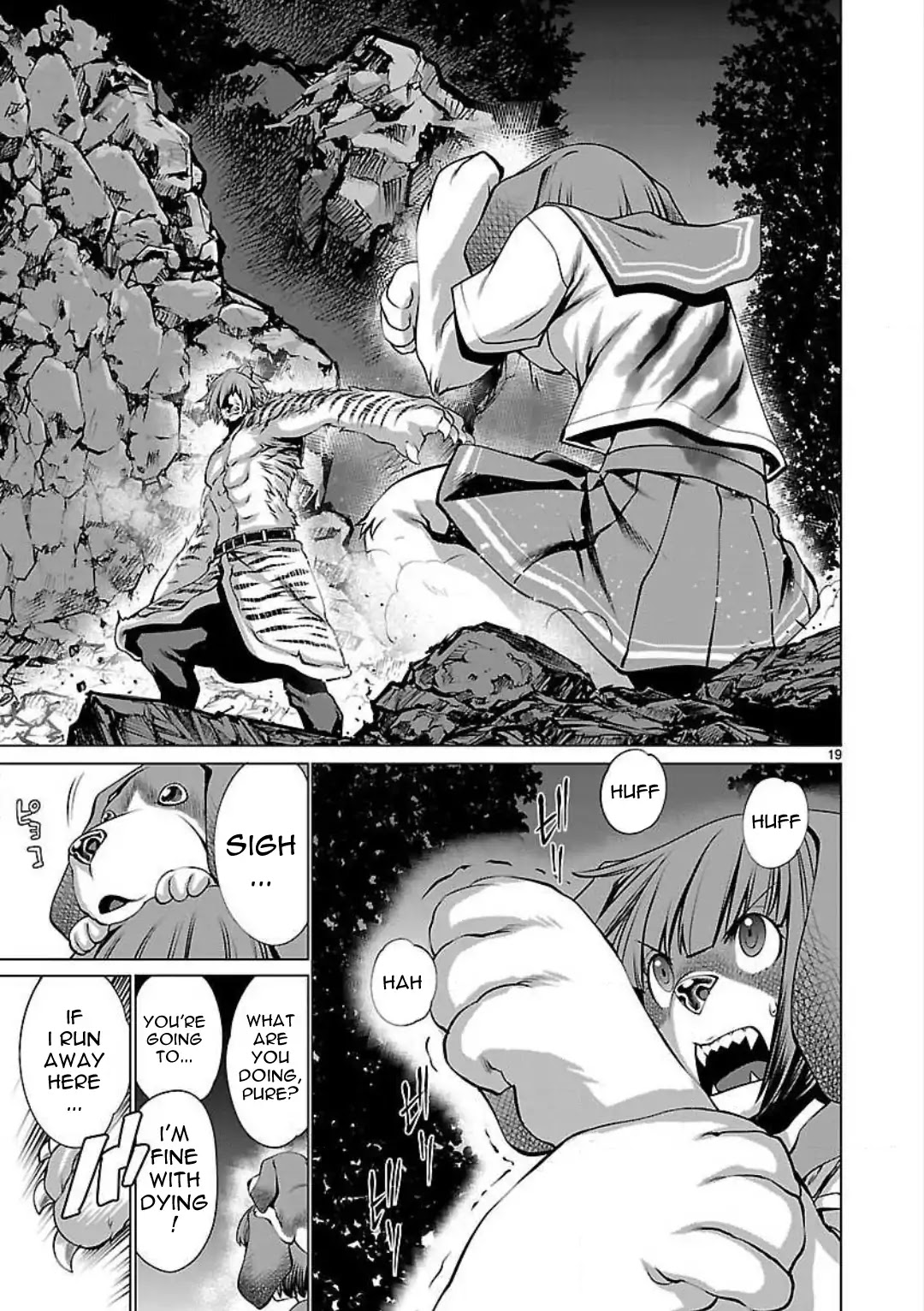Killing Bites Chapter 47 page 20 - Chapter 47: If I Run Away Here, I'll Never Be The Champion!