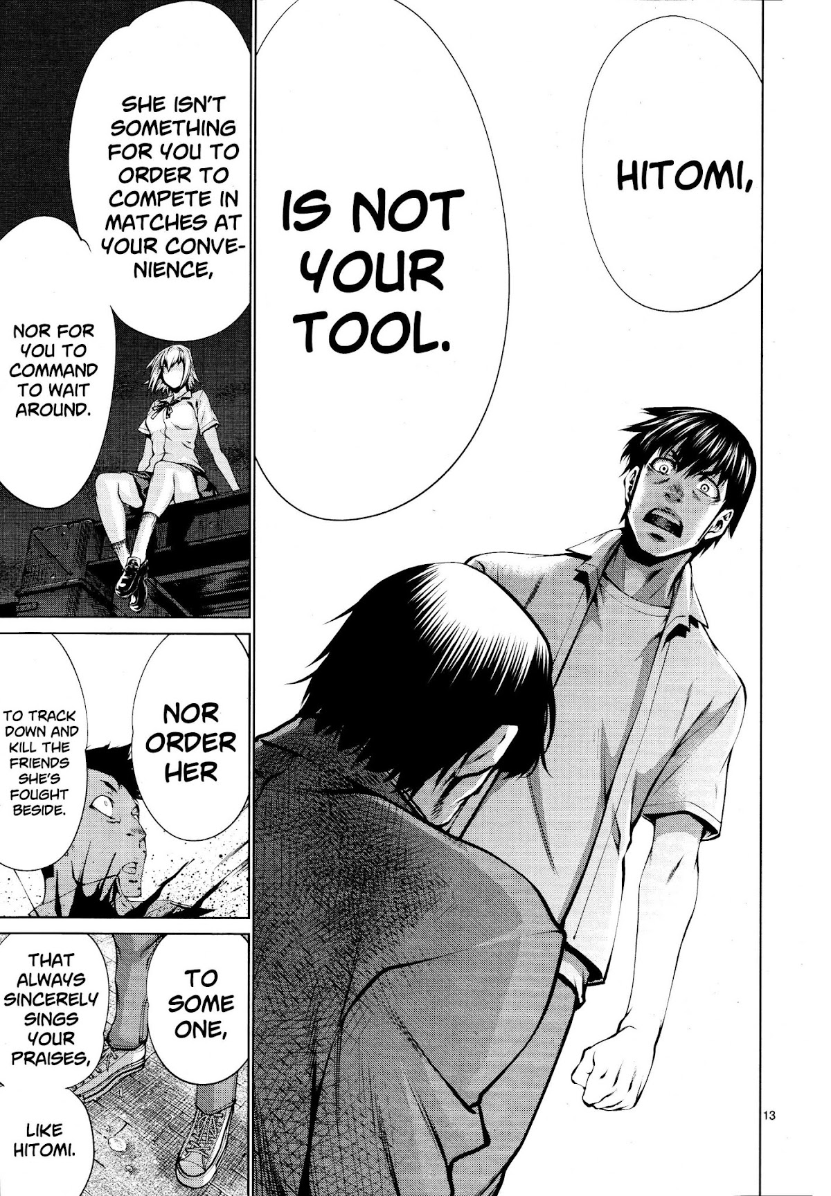Killing Bites Chapter 72 page 14 - Chapter 72: "It Was You Who Saved Hitomi"