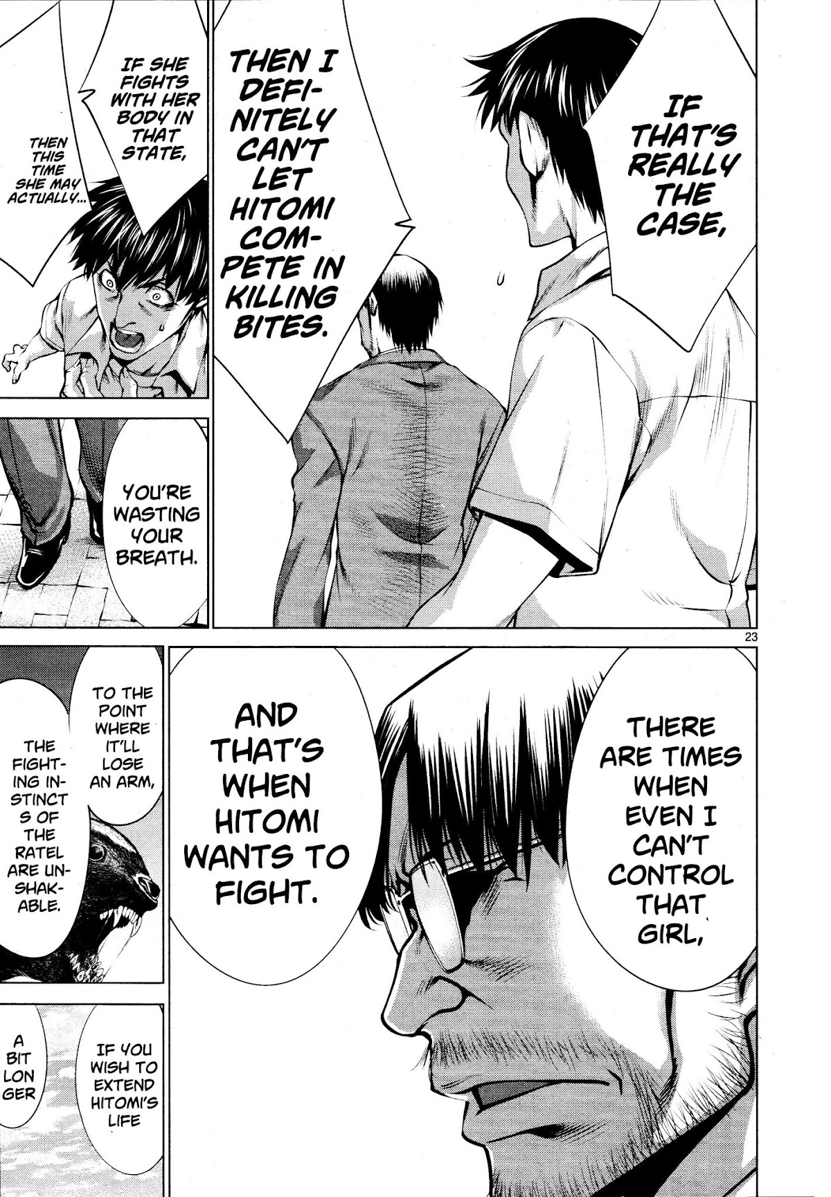 Killing Bites Chapter 72 page 23 - Chapter 72: "It Was You Who Saved Hitomi"