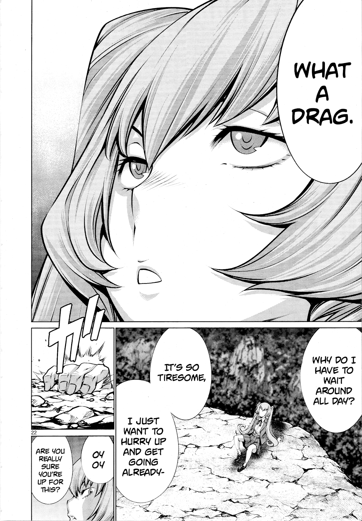 Killing Bites Chapter 77 page 22 - Chapter 77: "'I Won't Die' Is Never a Guarentee"