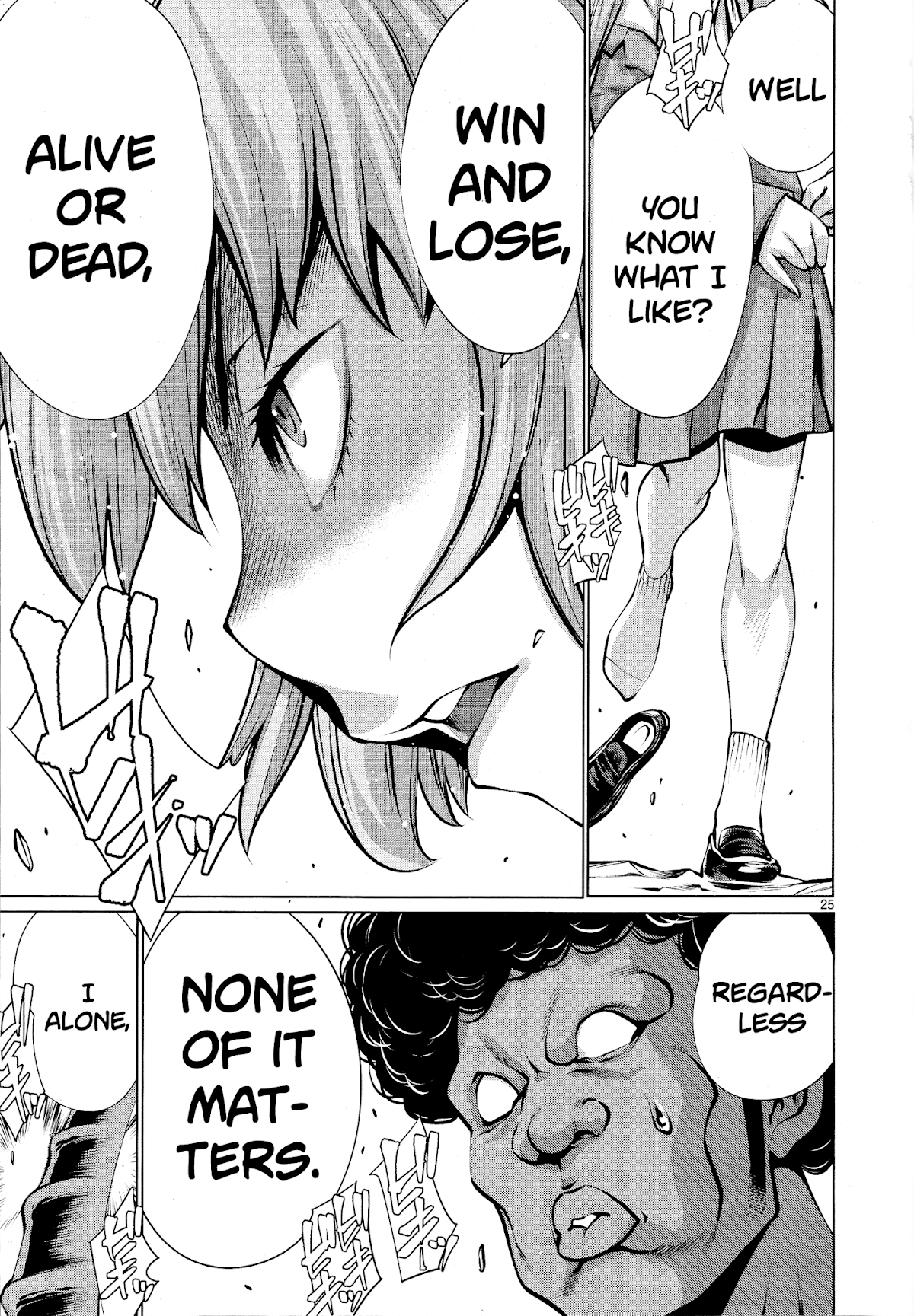 Killing Bites Chapter 77 page 25 - Chapter 77: "'I Won't Die' Is Never a Guarentee"