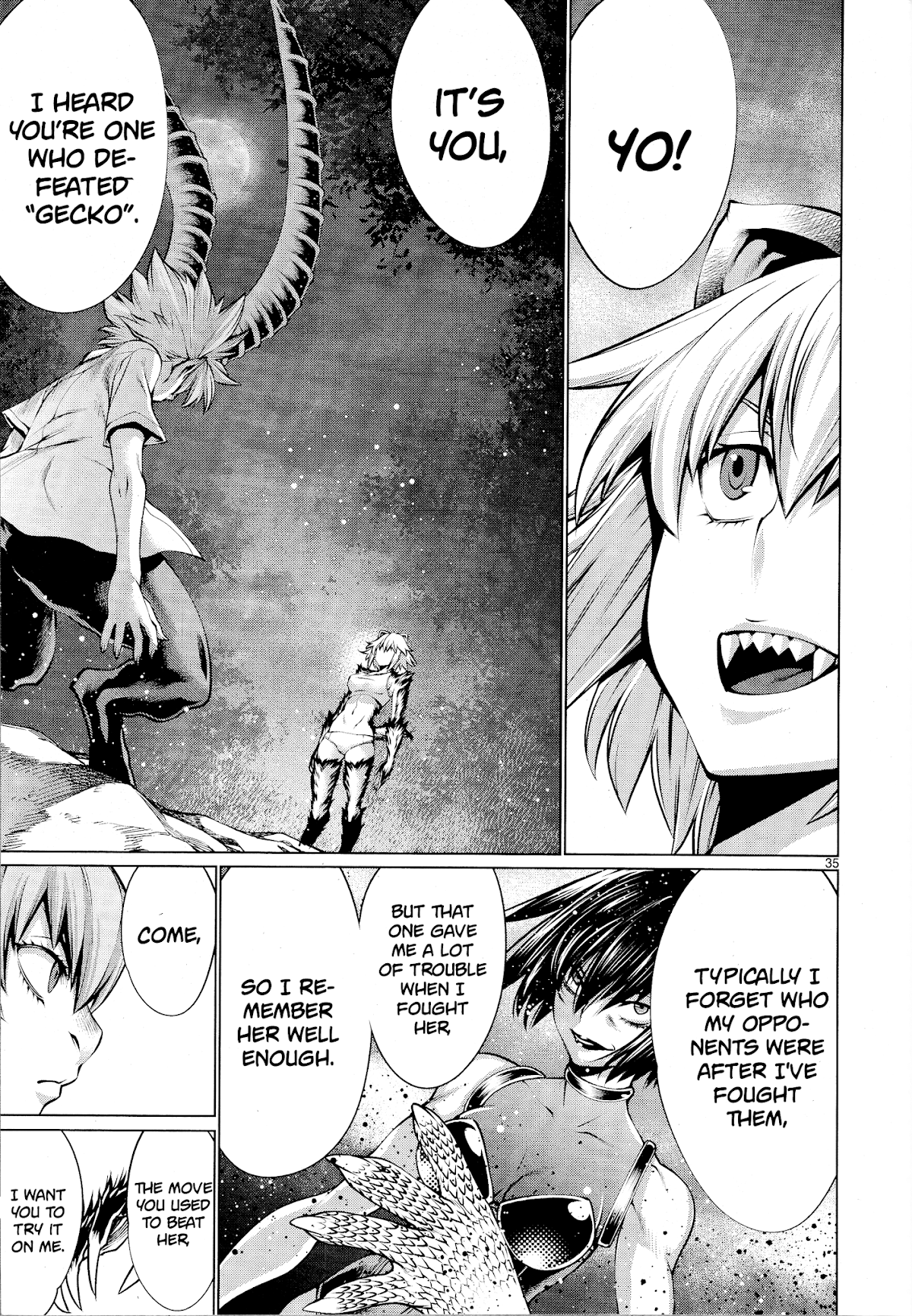 Killing Bites Chapter 77 page 34 - Chapter 77: "'I Won't Die' Is Never a Guarentee"