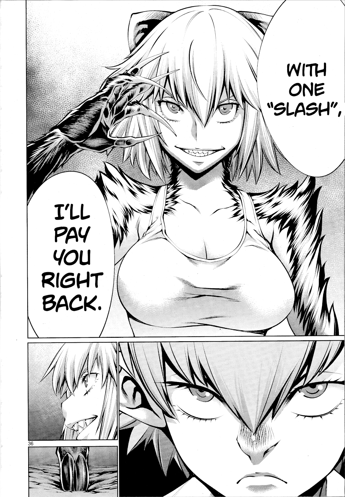 Killing Bites Chapter 77 page 35 - Chapter 77: "'I Won't Die' Is Never a Guarentee"