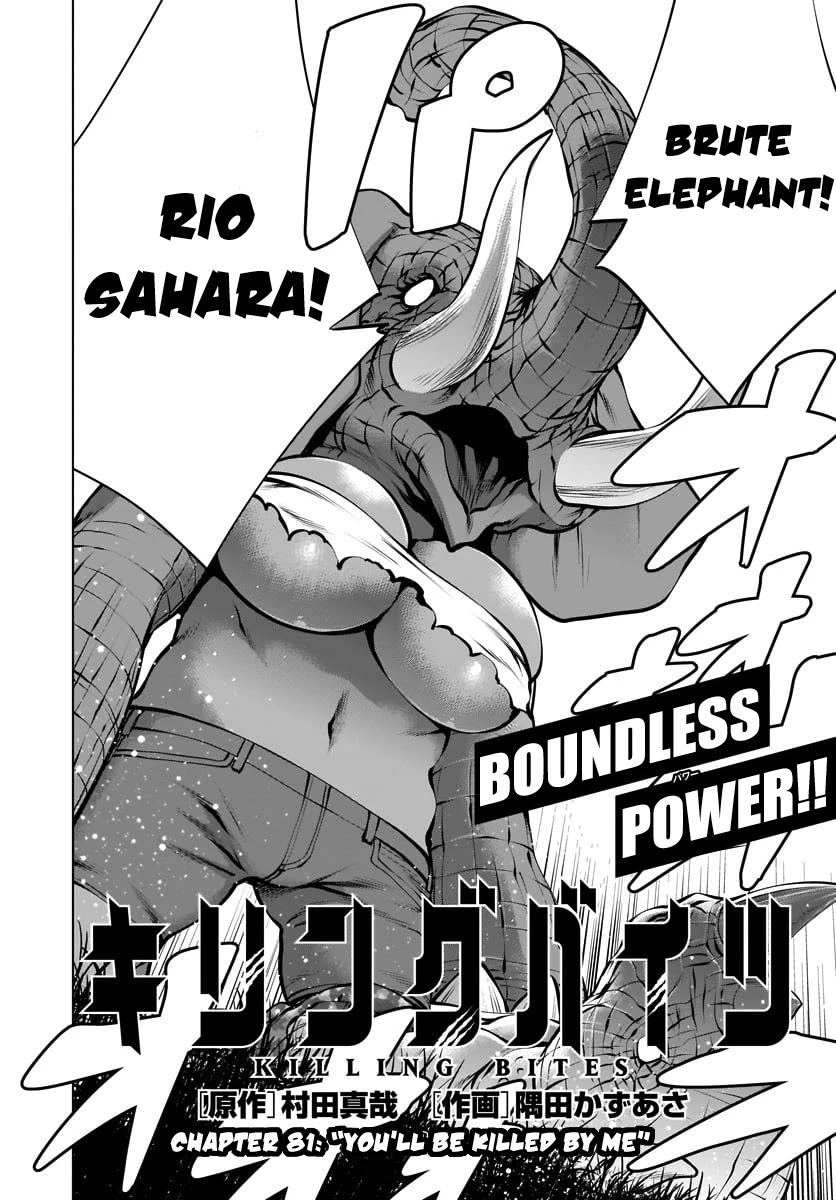 Killing Bites Chapter 81 page 2 - Chapter 81: "You'll Be Killed By Me"