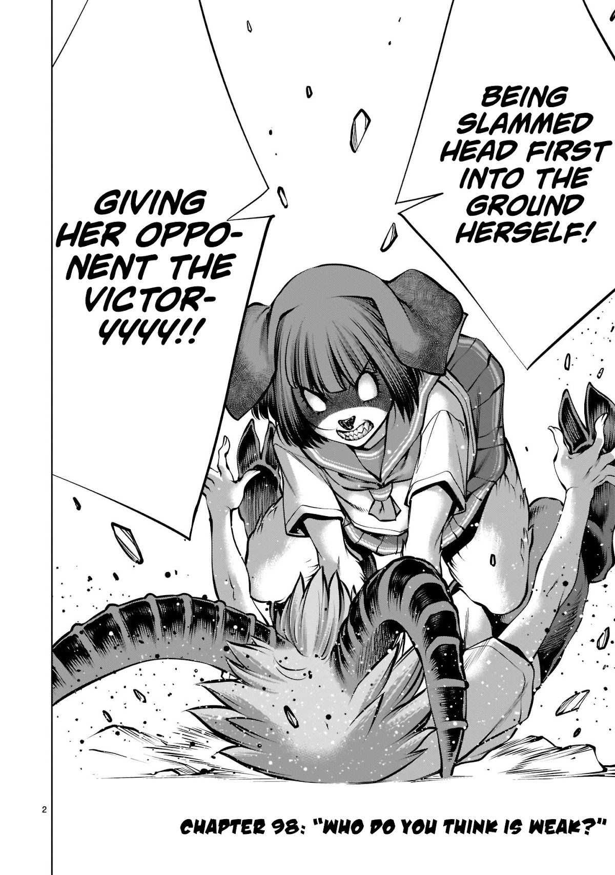 Killing Bites Chapter 98 page 2 - Chapter 98: "Who Do You Think Is Weak?"