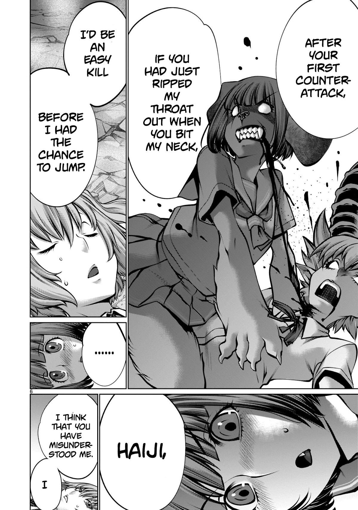 Killing Bites Chapter 98 page 6 - Chapter 98: "Who Do You Think Is Weak?"