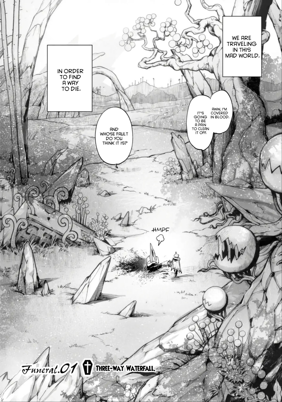 Killing me/Killing you Chapter 1 page 8 - Chapter 1: Vol.1 Funeral 01: Three-way Waterfall