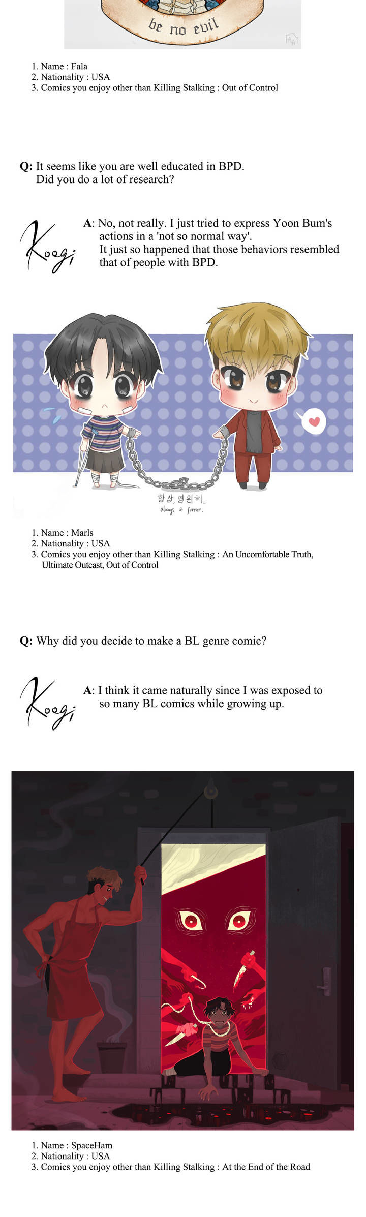 Killing Stalking Chapter 19.6 page 6 - Chapter 19.6 : Killing Stalking Fan Event Pt. 1