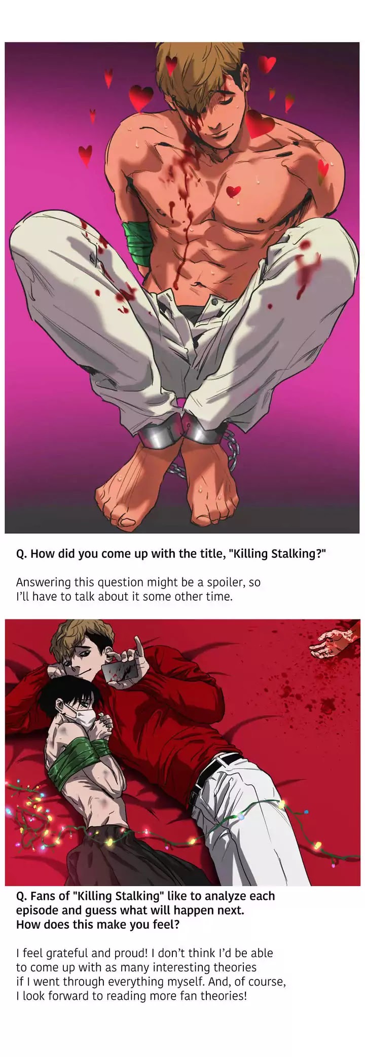 Killing Stalking Chapter 35.5 page 5 - Chapter 35.5: Q & A Special