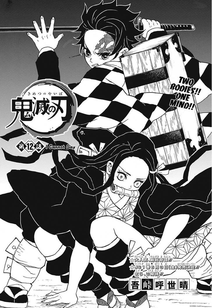 Kimetsu no Yaiba Chapter 12 page 1 - Chapter 12: I Can't Tell You
