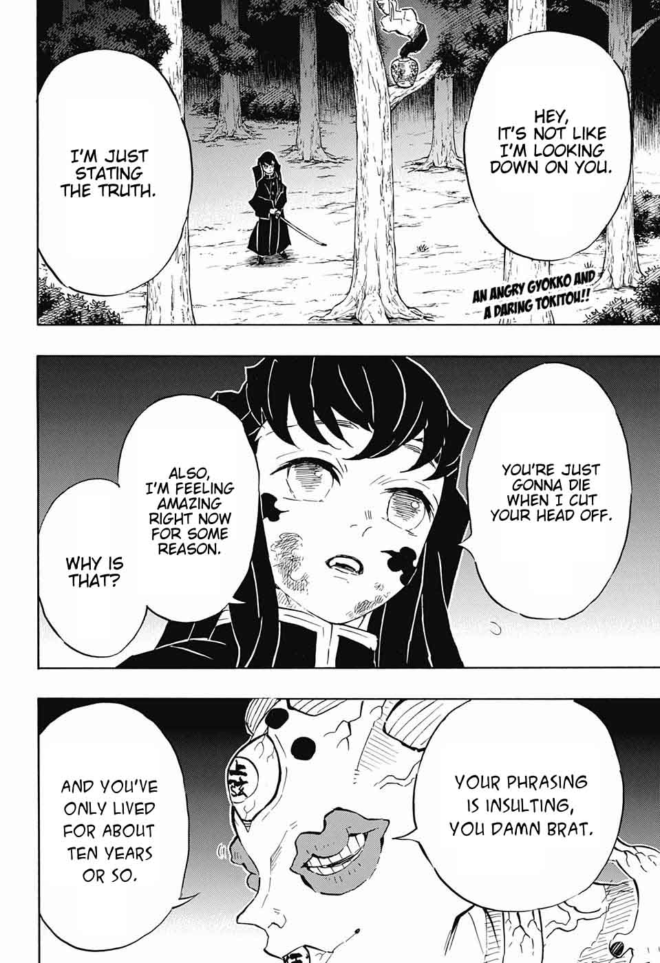 Kimetsu no Yaiba Chapter 120 page 2 - Chapter 120: Trading Insults