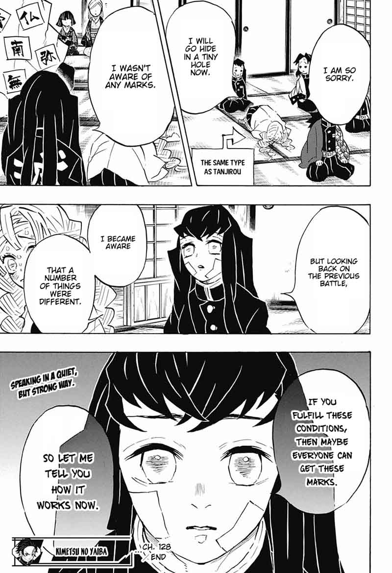 Kimetsu no Yaiba Chapter 128 page 19 - Chapter 128: A Request for Instruction