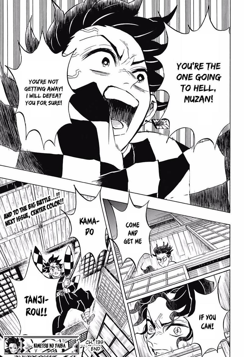 Kimetsu no Yaiba Chapter 139 page 18 - Chapter 139: Falling