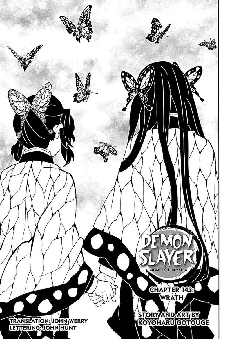 Kimetsu no Yaiba Chapter 143 page 1 - Chapter 143: Wrath