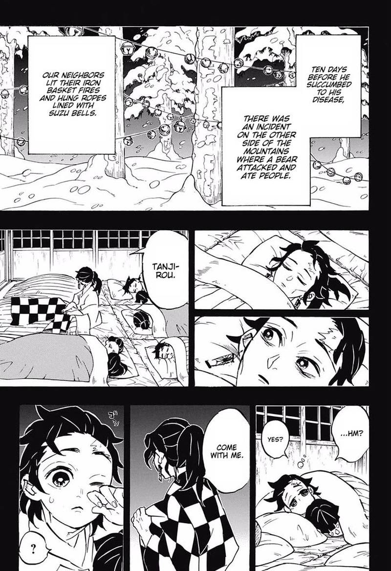 Kimetsu no Yaiba Chapter 151 page 7 - Chapter 151: The Sound of Bells on a Snowy Moonlight Night