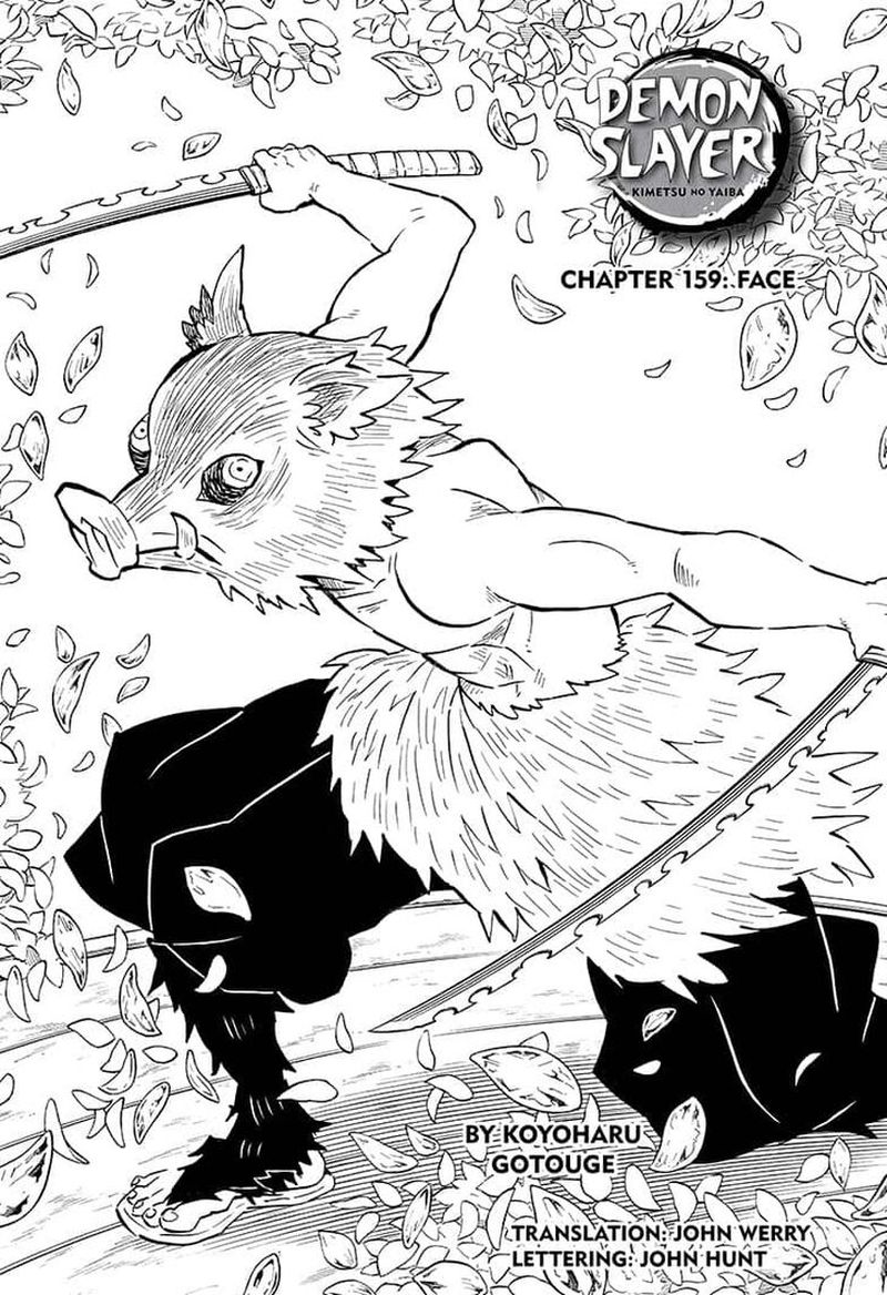 Kimetsu no Yaiba Chapter 159 page 1 - Chapter 159: Face