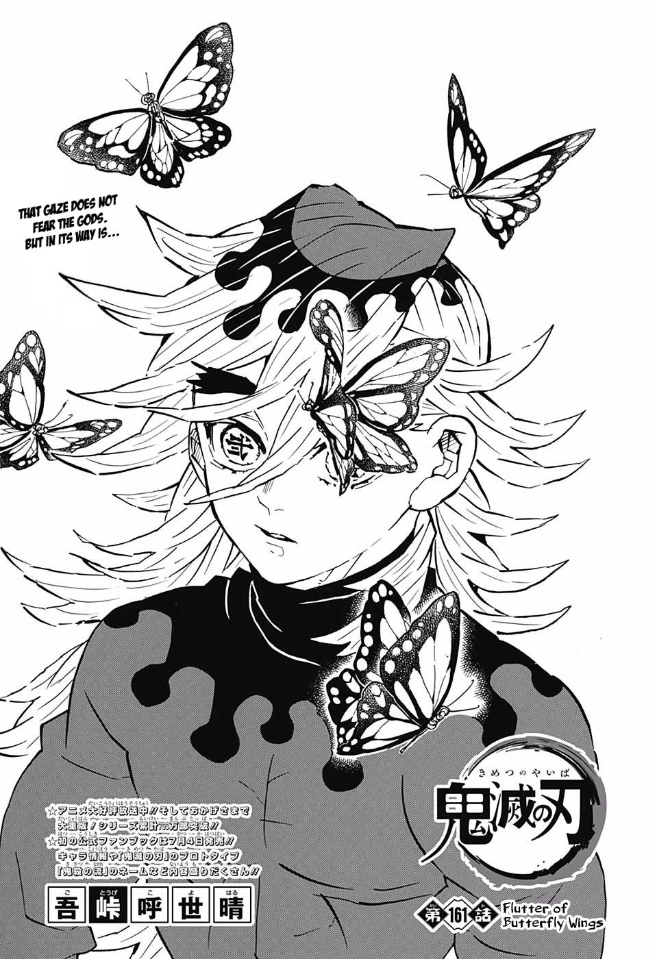 Kimetsu no Yaiba Chapter 161 page 1 - Chapter 161: Flapping Butterfly Wings