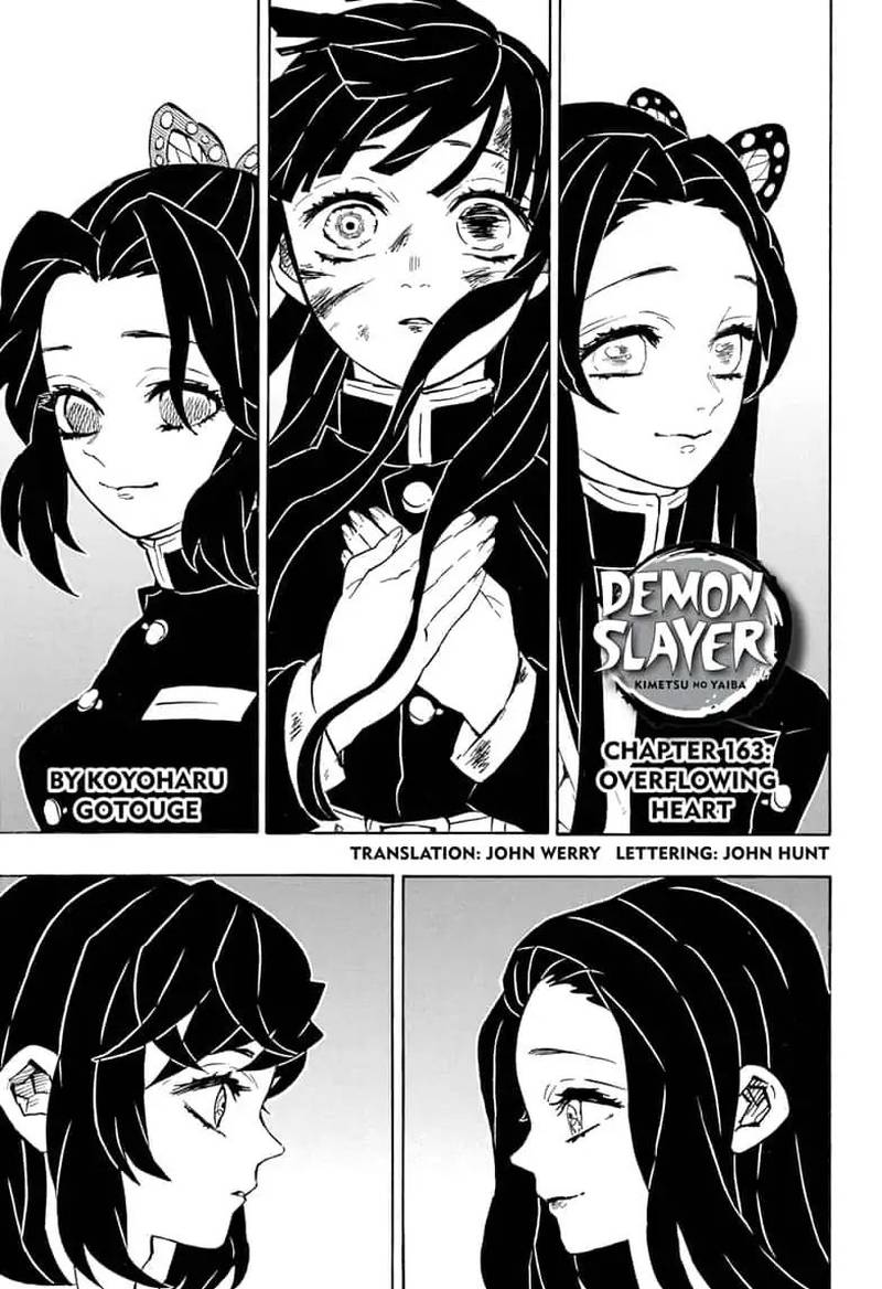 Kimetsu no Yaiba Chapter 163 page 1 - Chapter 163: Overflowing Heart