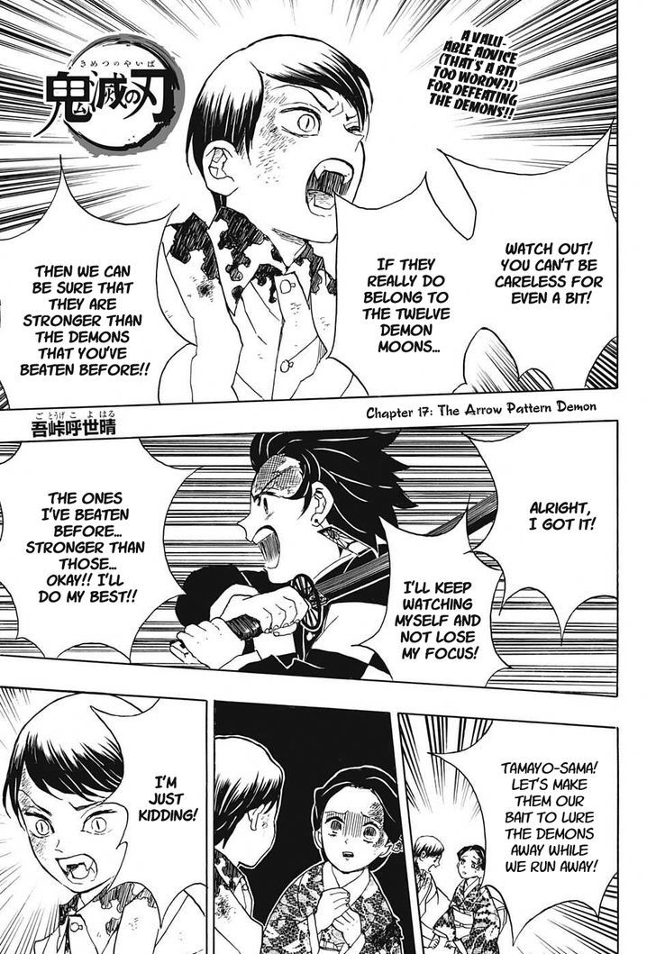 Kimetsu no Yaiba Chapter 17 page 1 - Chapter 17: Arrow Demon