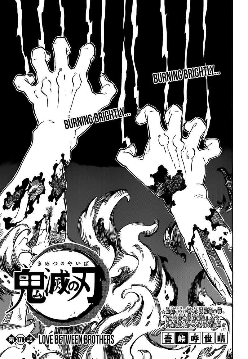 Kimetsu no Yaiba Chapter 179 page 1 - Chapter 179: Feelings For Elder Brother, Feelings For Younger Brother