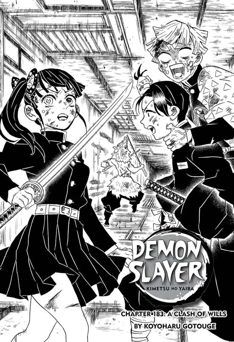 Kimetsu no Yaiba Chapter 183 page 1 - Chapter 183: A Clash of Wills